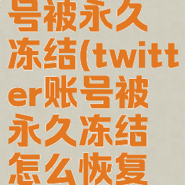 twitter账号被永久冻结(twitter账号被永久冻结怎么恢复知乎)