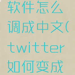 twitter软件怎么调成中文(twitter如何变成中文)