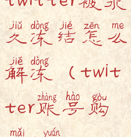 twitter被永久冻结怎么解冻(twitter账号购买2元)