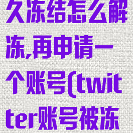 twitter被永久冻结怎么解冻,再申请一个账号(twitter账号被冻结怎么解封)