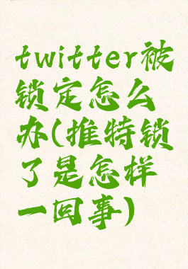 twitter被锁定怎么办(推特锁了是怎样一回事)