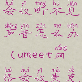 umeet网络会议听不见声音怎么办(umeet网络会议麦克风怎么开)