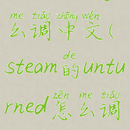 unturned怎么调中文(steam的unturned怎么调中文)