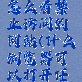 uc浏览器怎么看禁止访问的网站(什么浏览器可以打开任何网站)