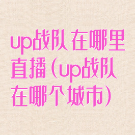 up战队在哪里直播(up战队在哪个城市)