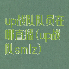up战队队员在哪直播(up战队smlz)