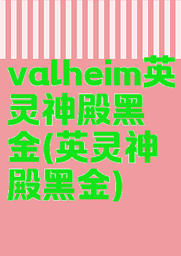 valheim英灵神殿黑金(英灵神殿黑金)