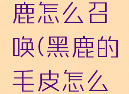 valheim鹿怎么召唤(黑鹿的毛皮怎么获得)