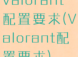 valorant配置要求(Valorant配置要求)