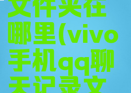 vivo手机qq聊天记录文件夹在哪里(vivo手机qq聊天记录文件夹在哪里打开)