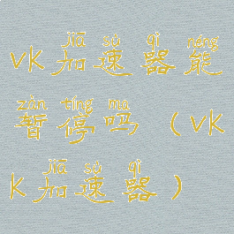 vk加速器能暂停吗(vkk加速器)