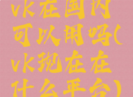vk在国内可以用吗(vk现在在什么平台)