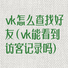 vk怎么查找好友(vk能看到访客记录吗)
