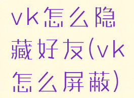 vk怎么隐藏好友(vk怎么屏蔽)