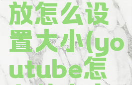 youtube小窗口播放怎么设置大小(youtube怎么缩小窗口)