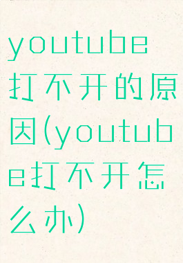 youtube打不开的原因(youtube打不开怎么办)