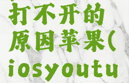 youtube打不开的原因苹果(iosyoutube打不开)
