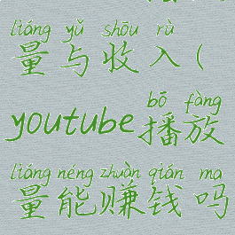 youtube播放量与收入(youtube播放量能赚钱吗)