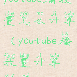 youtube播放量怎么计算(youtube播放量计算规则)