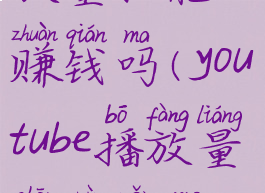 youtube有播放量就能赚钱吗(youtube播放量收入怎么算)